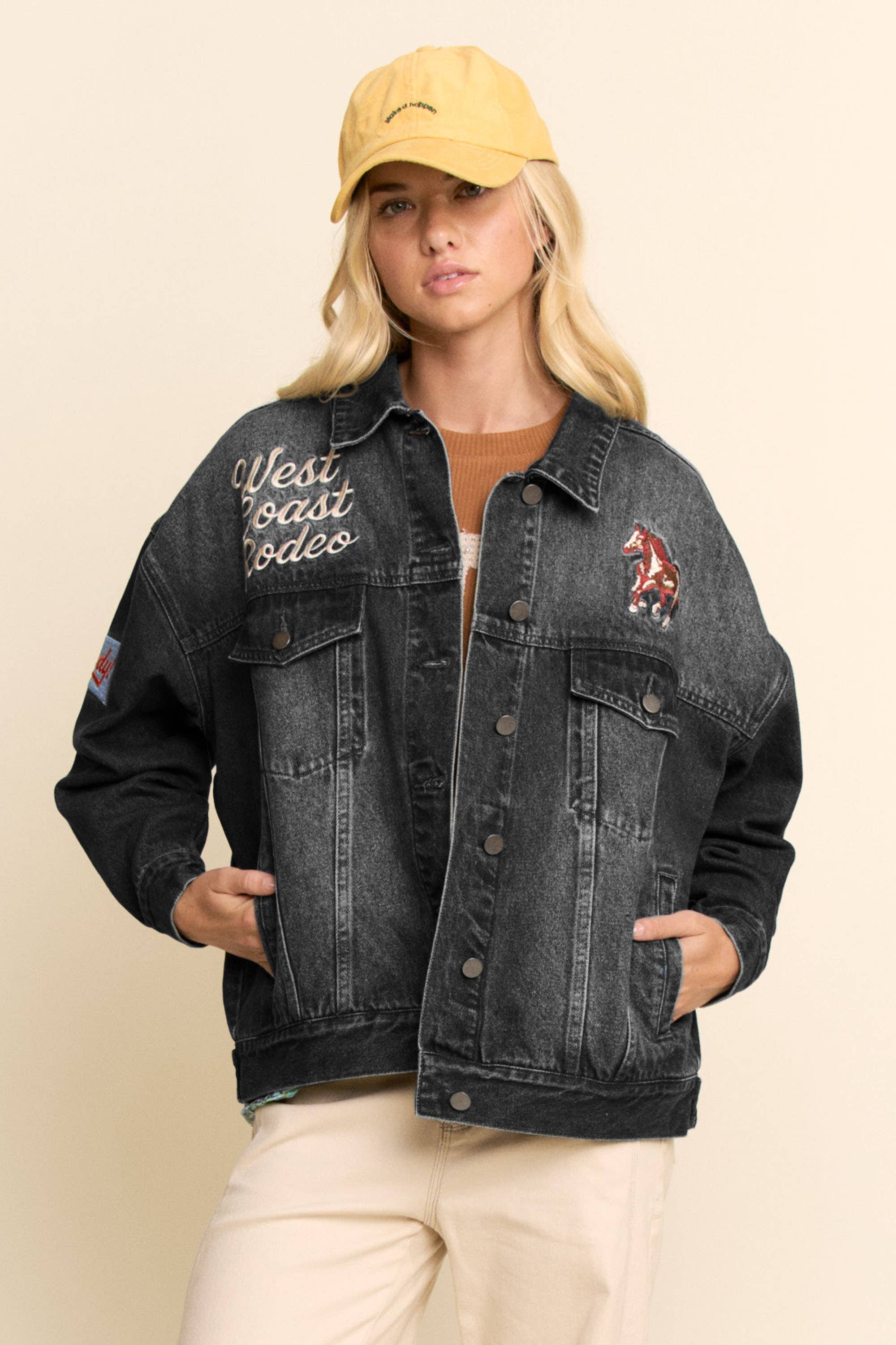 West Coast Denim Jacket- Black