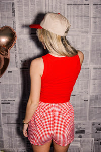 Lucky Horseshoe Tank- Red