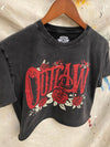 Outlaw Relaxed Cropped Tee- Acid Wash
