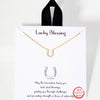 Mini Horseshoe Pendant Necklace - Gold