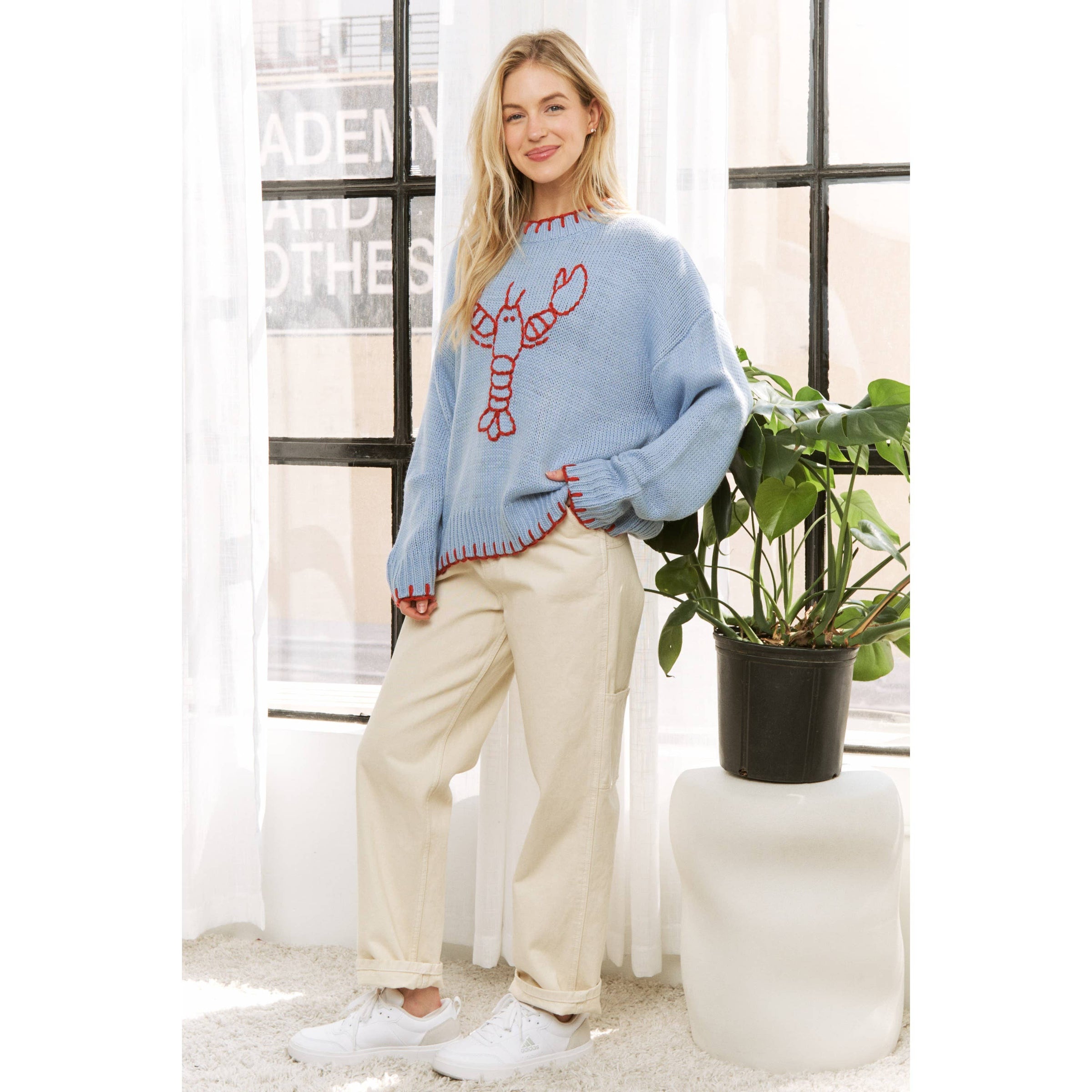 Pre-Order Cape Lobster Sweater- Blue