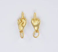 Dainty Middle Finger Charm