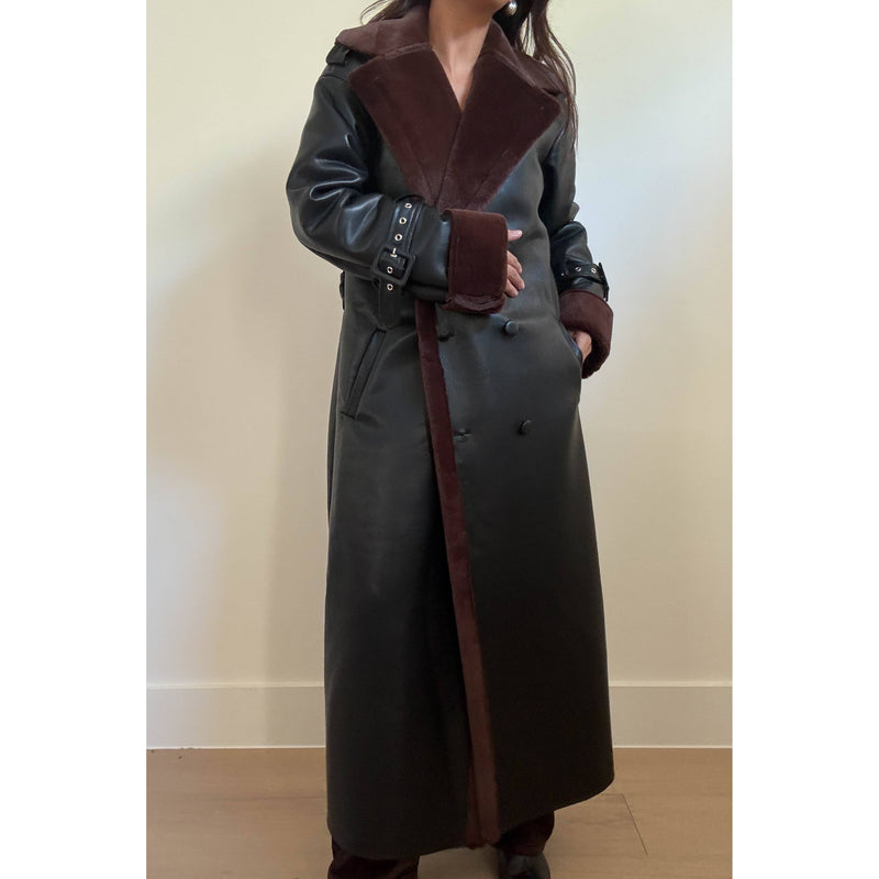 Midnight Muse Faux Leather Coat