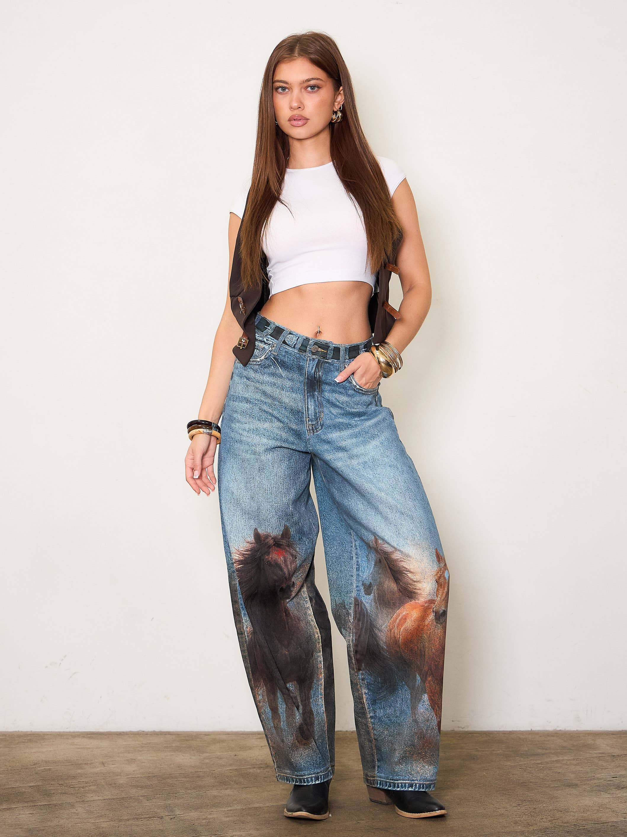 Howdy Horse Baggy Jeans