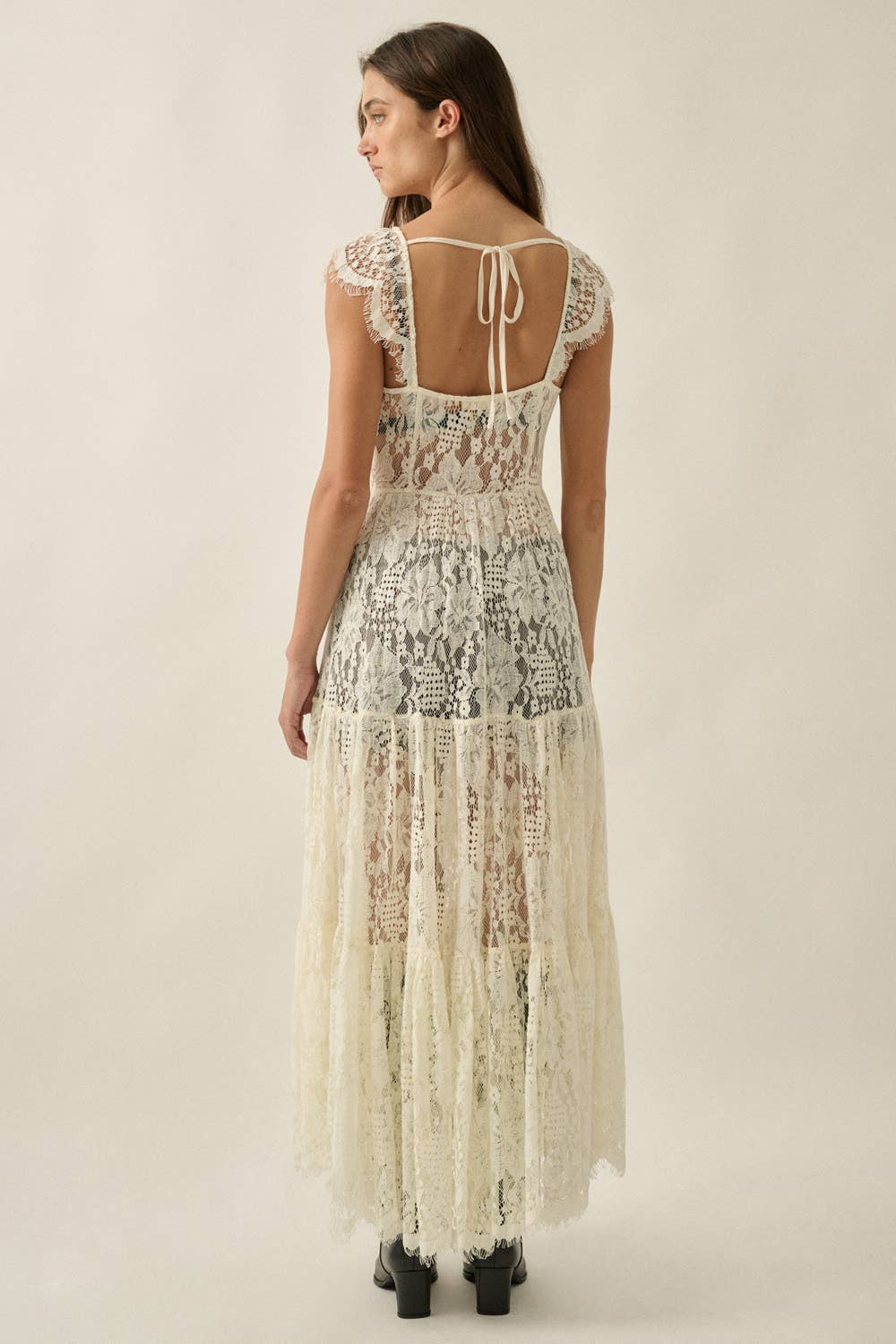 Desert Wildflower Lace Duster- Ivory