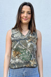 Camo Rhinestone Fringe Tank #7