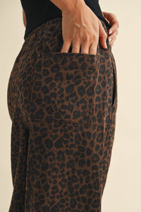 Leopard Print Track Pants