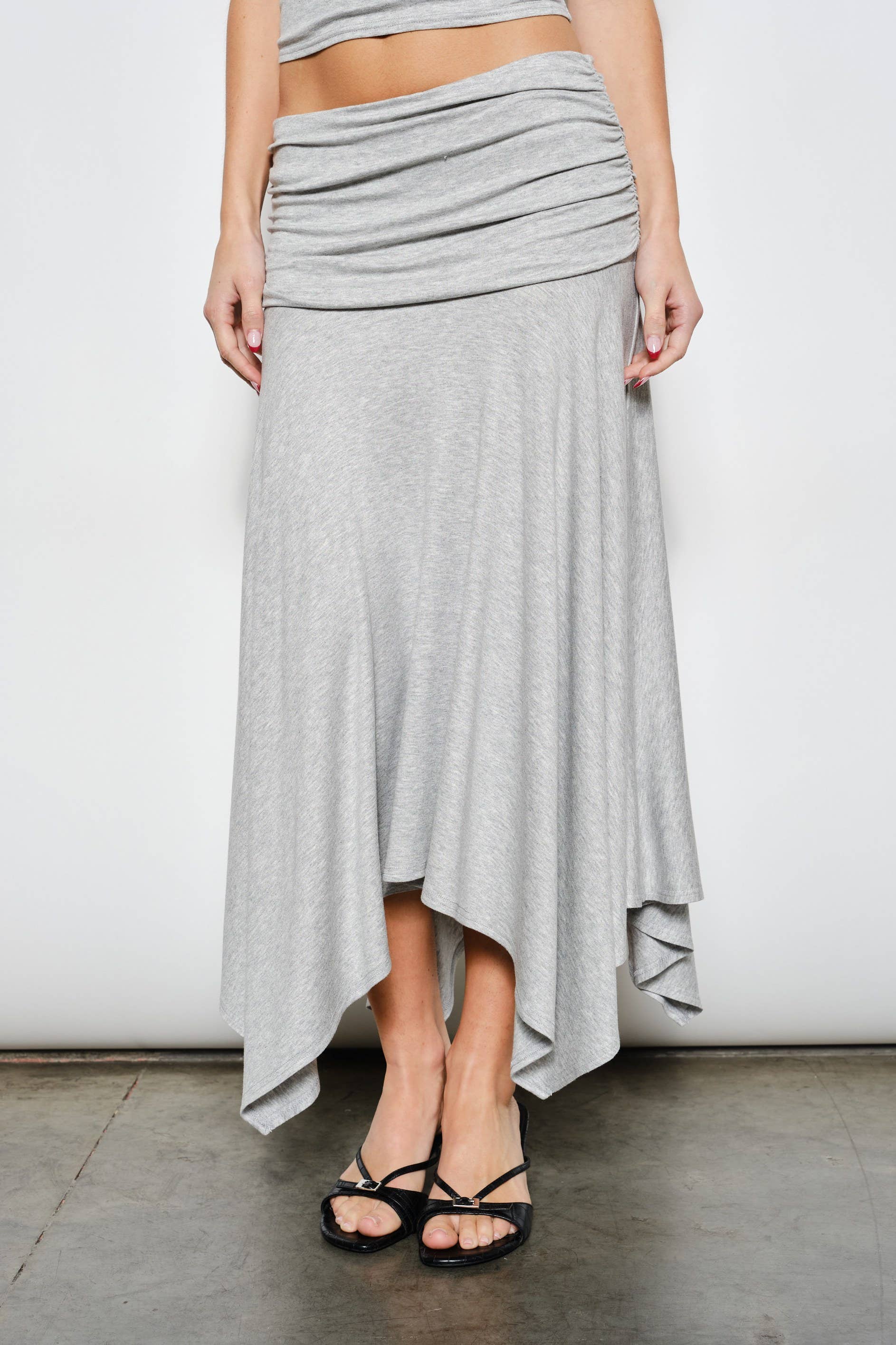Ari Ruched Midi Skirt