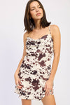Dakota Mini Dress-Cow Print