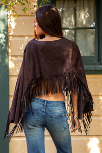 Round Top Fringe Poncho