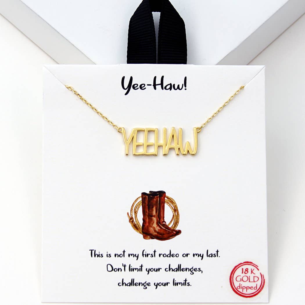 YeeHaw Pendant Necklace - Gold