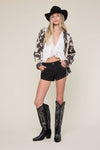 Allie Studded Micro Shorts- Black
