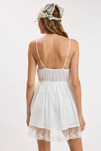 Coastal Lace Tie Mini Dress