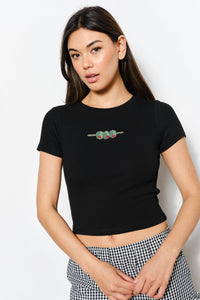 Olive Bead Baby Tee