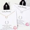 Mini Horseshoe Pendant Necklace - Silver