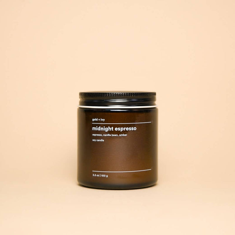 Midnight espresso soy candle -