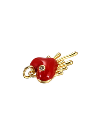 Gold Bleeding Heart Charm