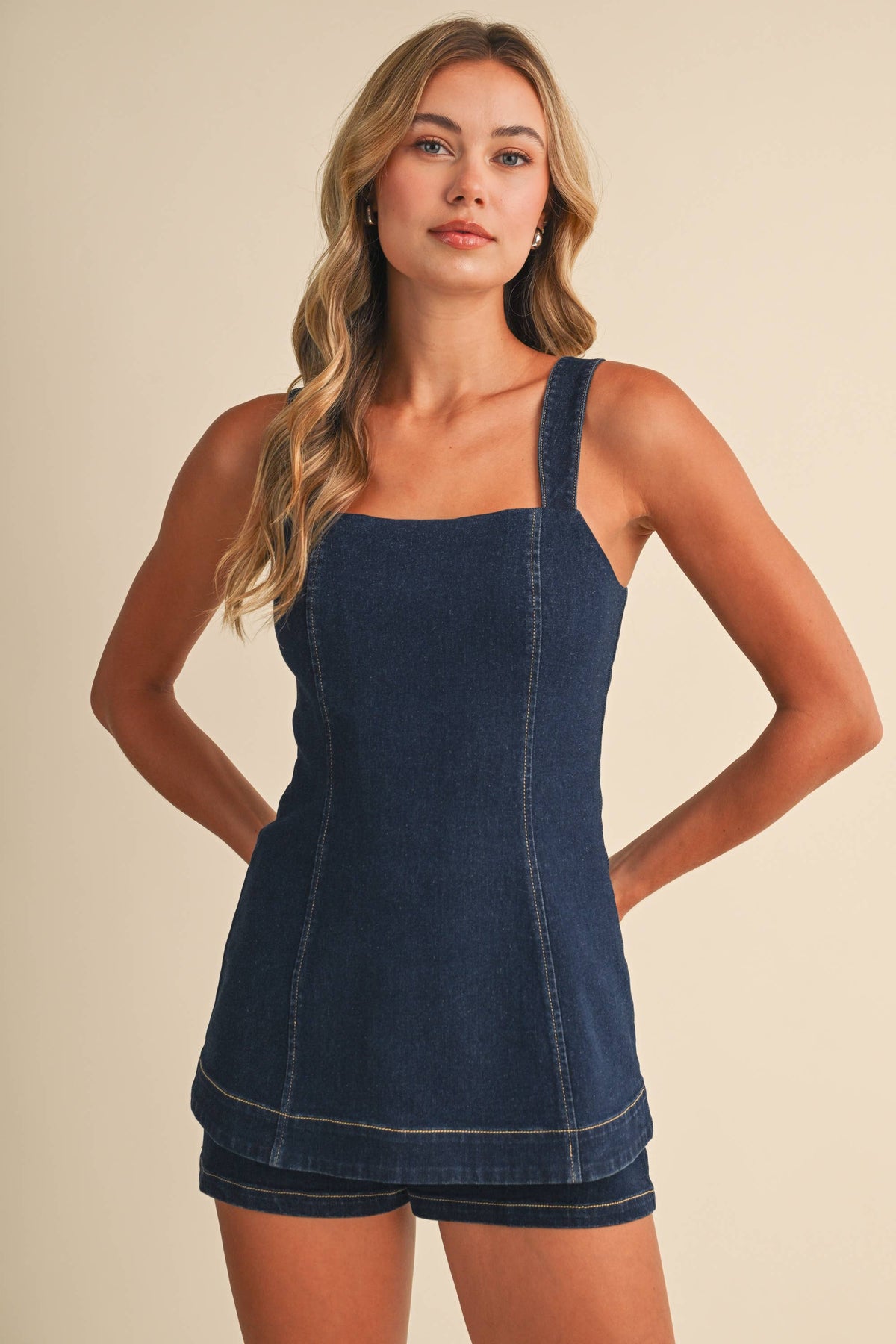 Backroad Blues Denim Romper