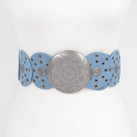 Denim Eyelet Western Belt