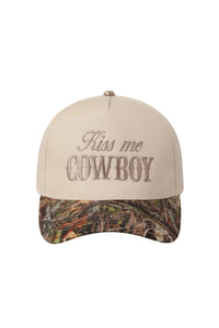 kiss me cowboy camo bill hat 