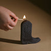 Cowboy Boot Candle- Black