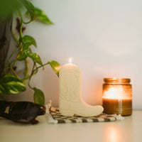 Cowboy Boot Candle- Desert
