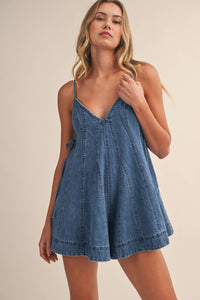 Backroad Blues Denim Romper