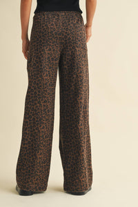 Leopard Print Track Pants