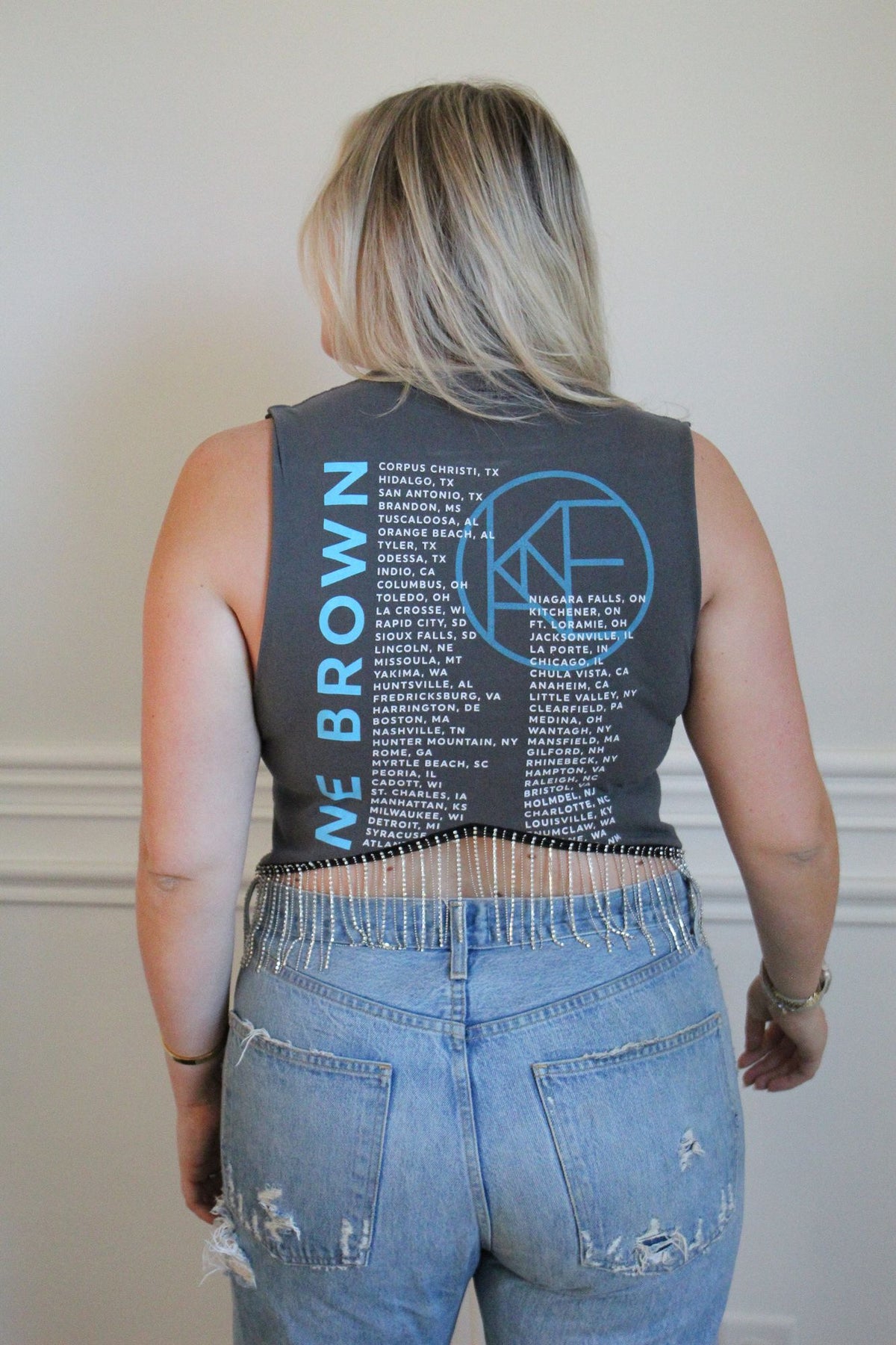 Kane Brown Rhinestone Fringe Tank