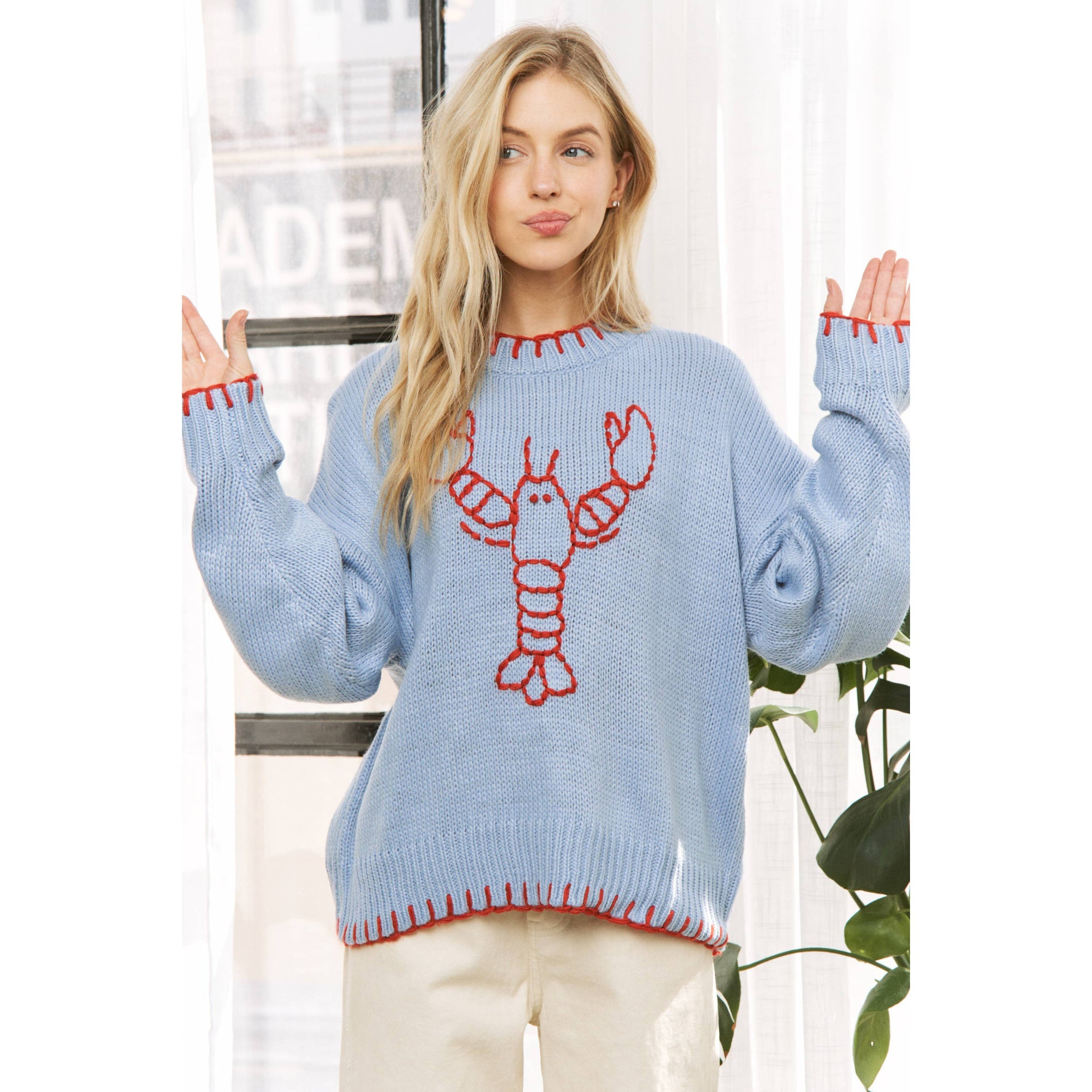 Pre-Order Cape Lobster Sweater- Blue
