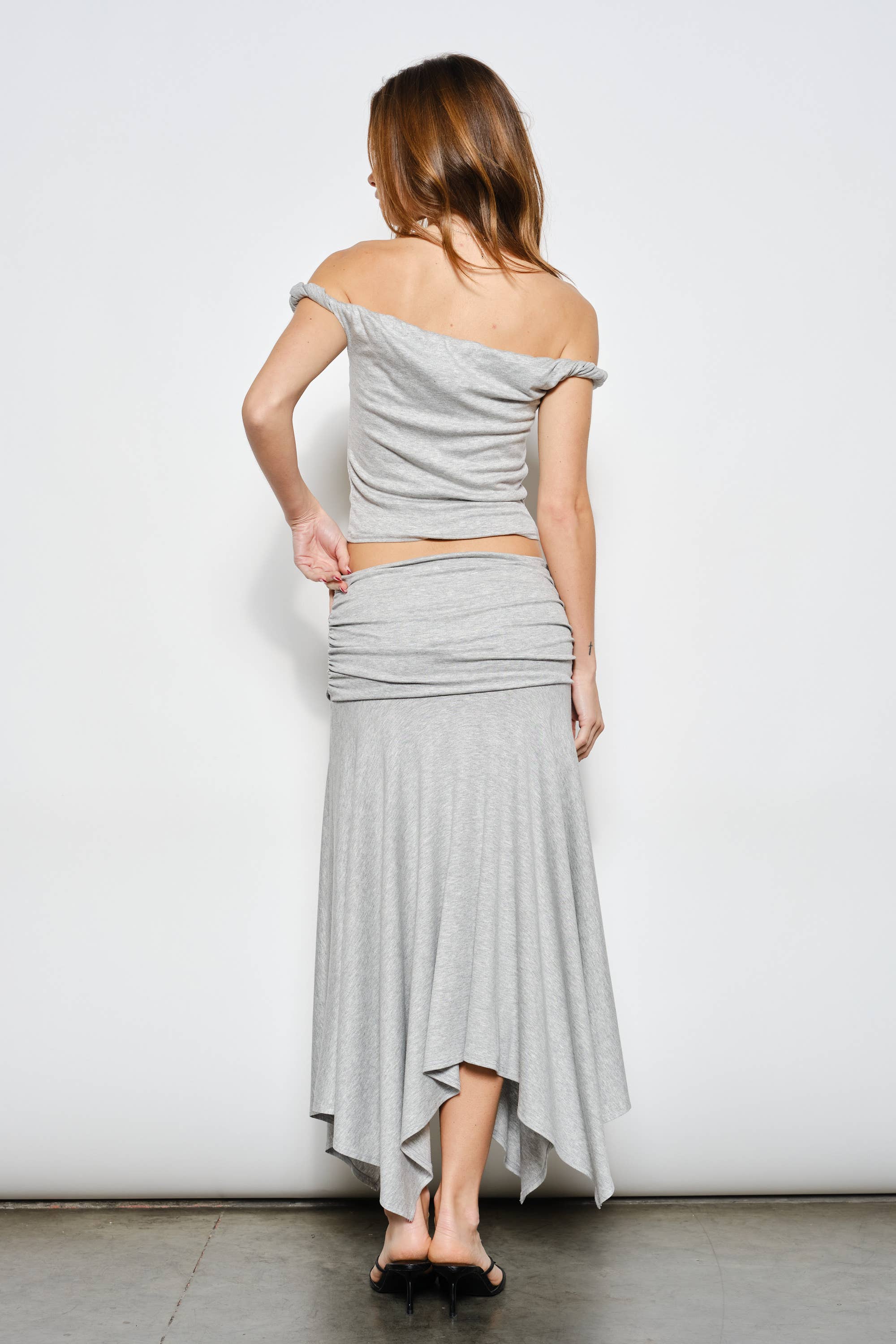 Ari Ruched Midi Skirt