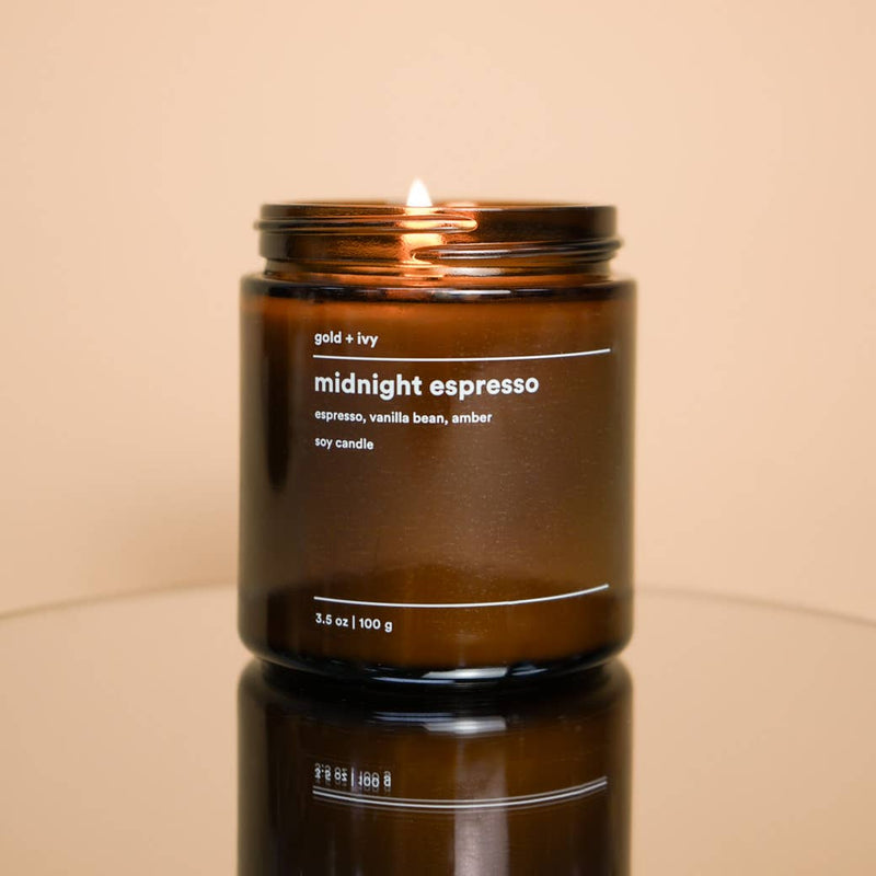 Midnight espresso soy candle -