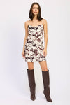 Dakota Mini Dress-Cow Print