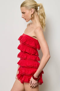Odessa Romper- Red