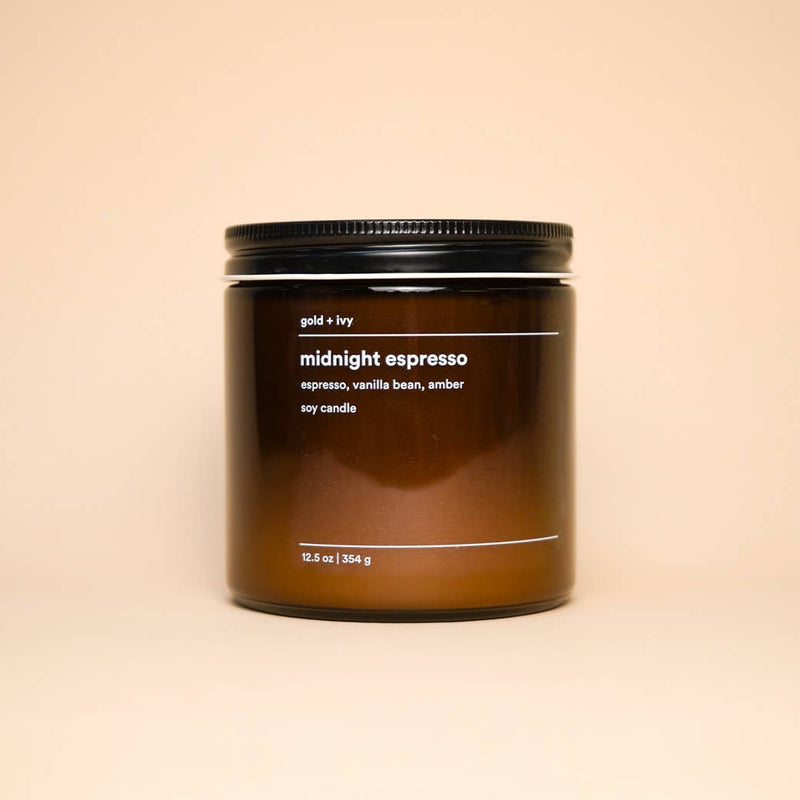 Midnight espresso soy candle -