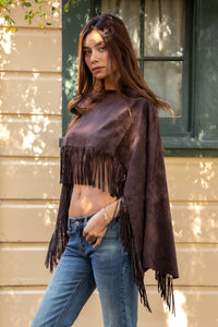 Round Top Fringe Poncho