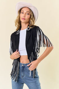 Midnight Lucky Fringe Shrug