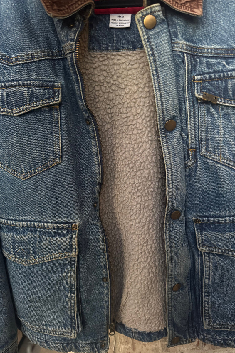 Vintage Wrangler Sherpa Denim Jacket