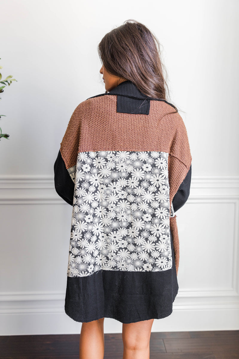 Mocha Blossom Shacket