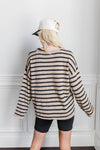 Coastal Stripes Pullover Sweater-Ivory