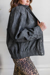 Gunmetal Rebel Bomber Jacket