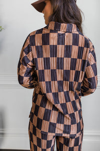 Hazel Plissé Checkered Set