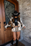  Spotted Luxe Faux Fur Coat