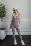 Sleek U Neck Jumpsuit- Ash