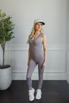 Sleek U Neck Jumpsuit- Ash