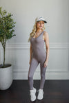 Sleek U Neck Jumpsuit- Ash