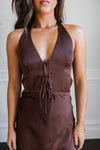 Savannah Silk Halter Dress