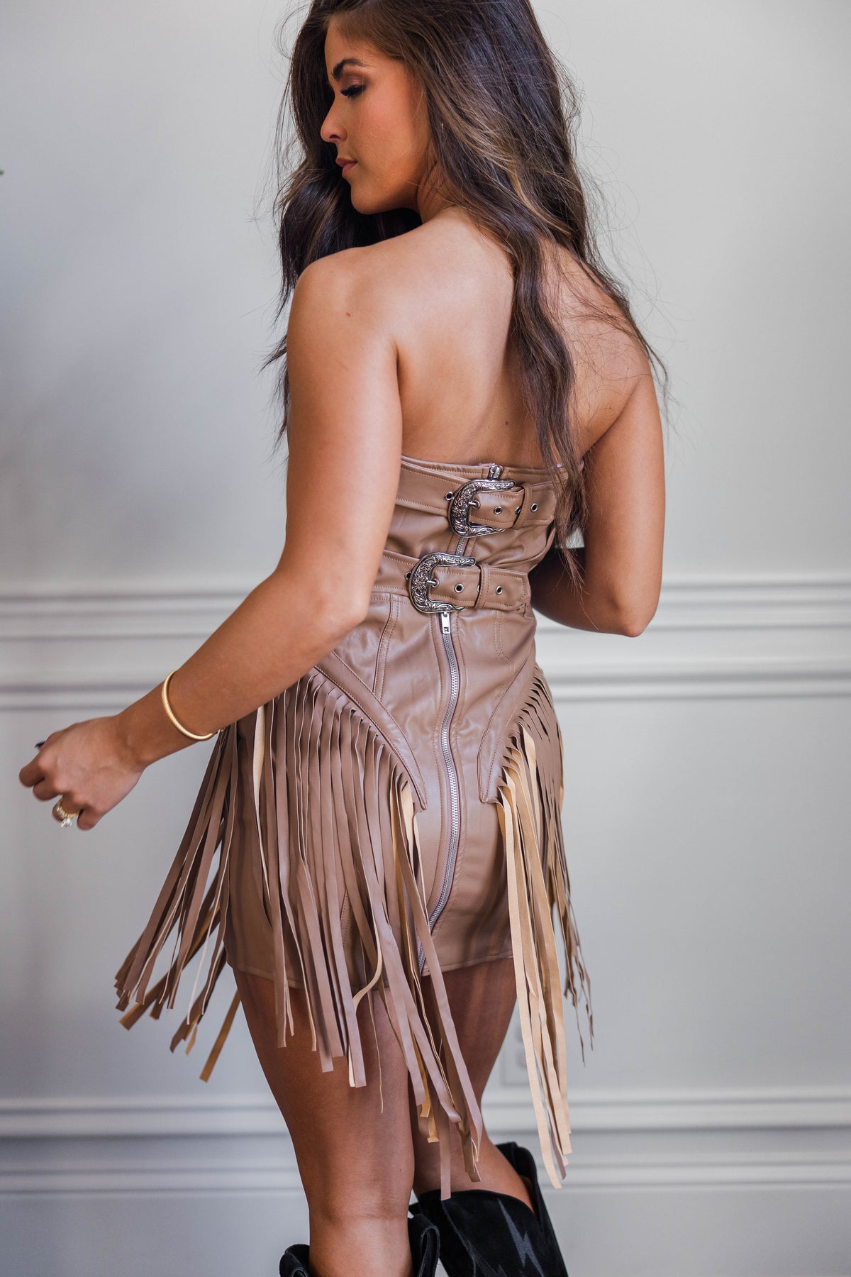 Dakota Fringe Buckle Dress