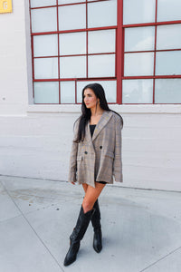 Kenny Oversized Plaid Blazer