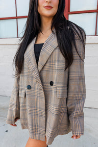 Kenny Oversized Plaid Blazer